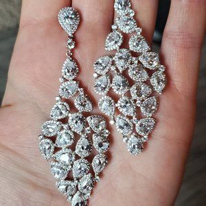 Bae, CZ Chandelier Earrings